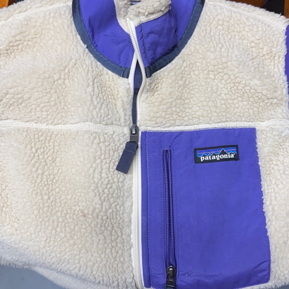 Retro High Pile Patagonia Cream Fleece Vest - Picture 4 of 5